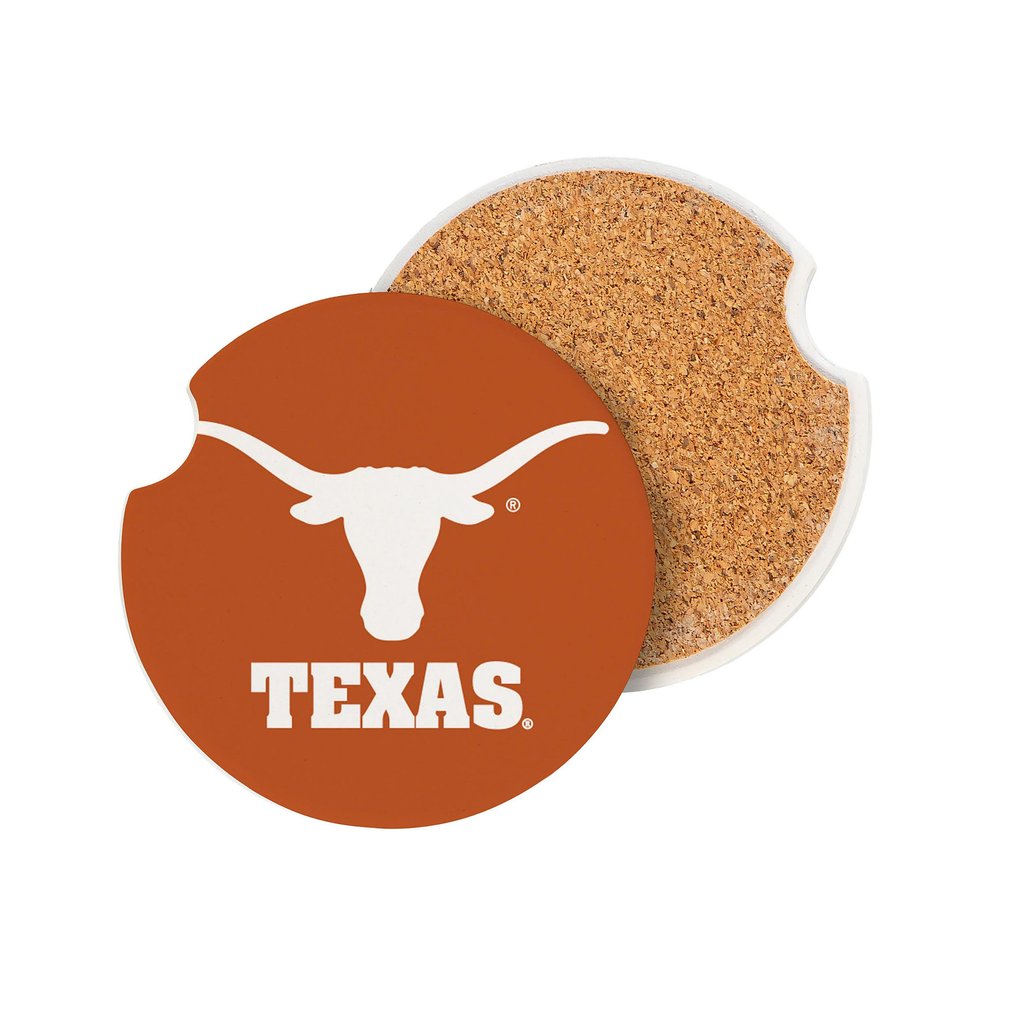 Texas Longhorns Ceramic Car Coaster Four-Piece Set