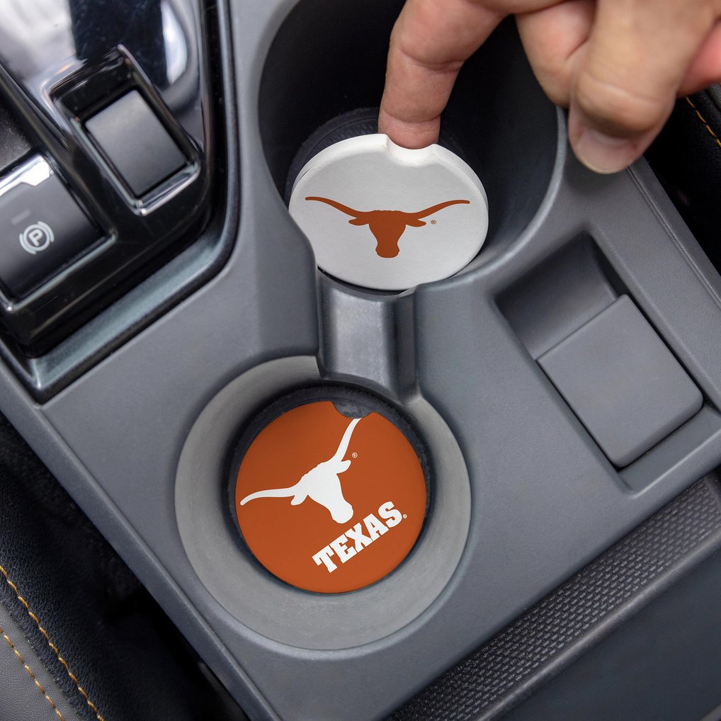Texas Longhorns Ceramic Car Coaster Four-Piece Set