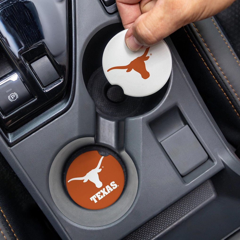 Texas Longhorns Ceramic Car Coaster Four-Piece Set