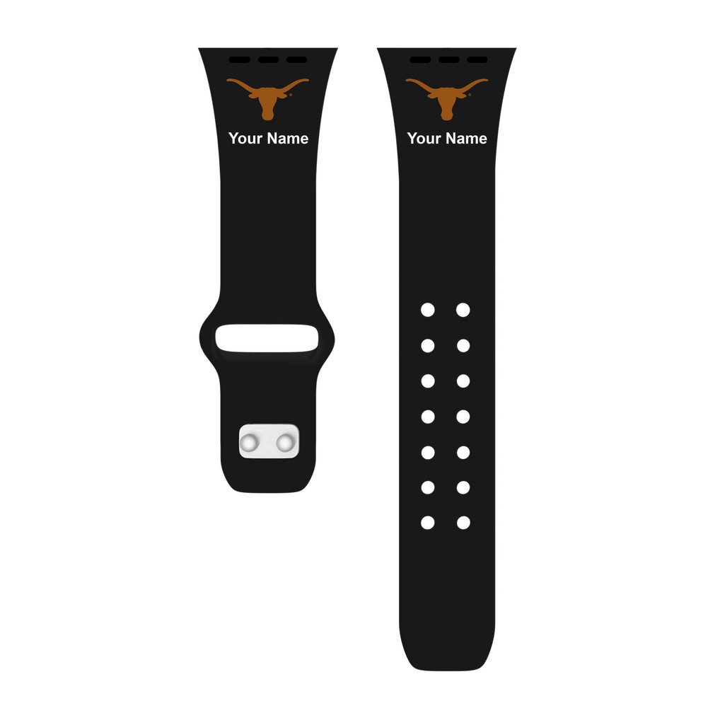 Texas Longhorns Personalized Silicone Apple Watch Band