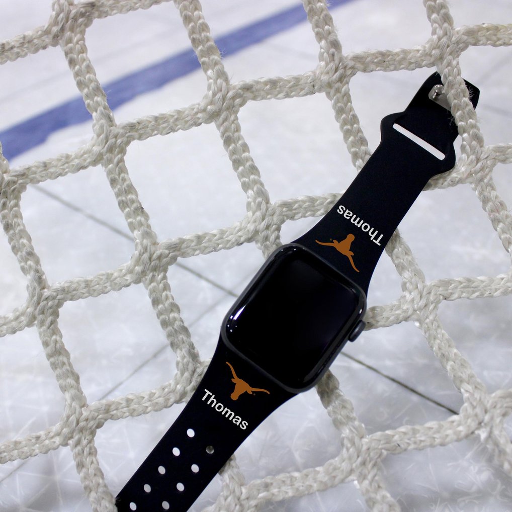 Texas Longhorns Personalized Silicone Apple Watch Band