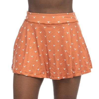Texas Longhorns ZooZatz Women's Allover Print Flowy Skort - Texas Orange