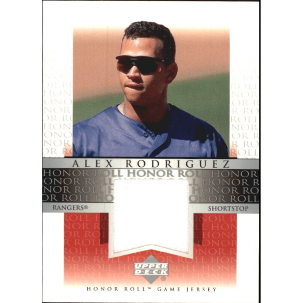 2002 Upper Deck Honor Roll Game Jersey #JAR4 Alex Rodriguez No Hat