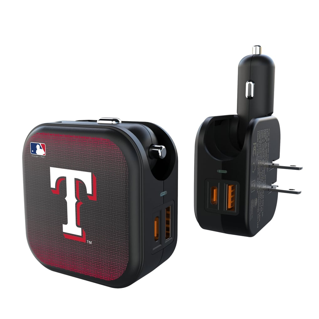 Texas Rangers Keyscaper 2-in-1 USB A/C Charger
