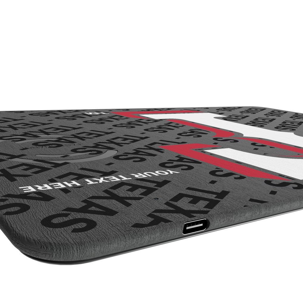 Texas Rangers Keyscaper Personalized 15W Fast Wireless Charger and Mouse Pad