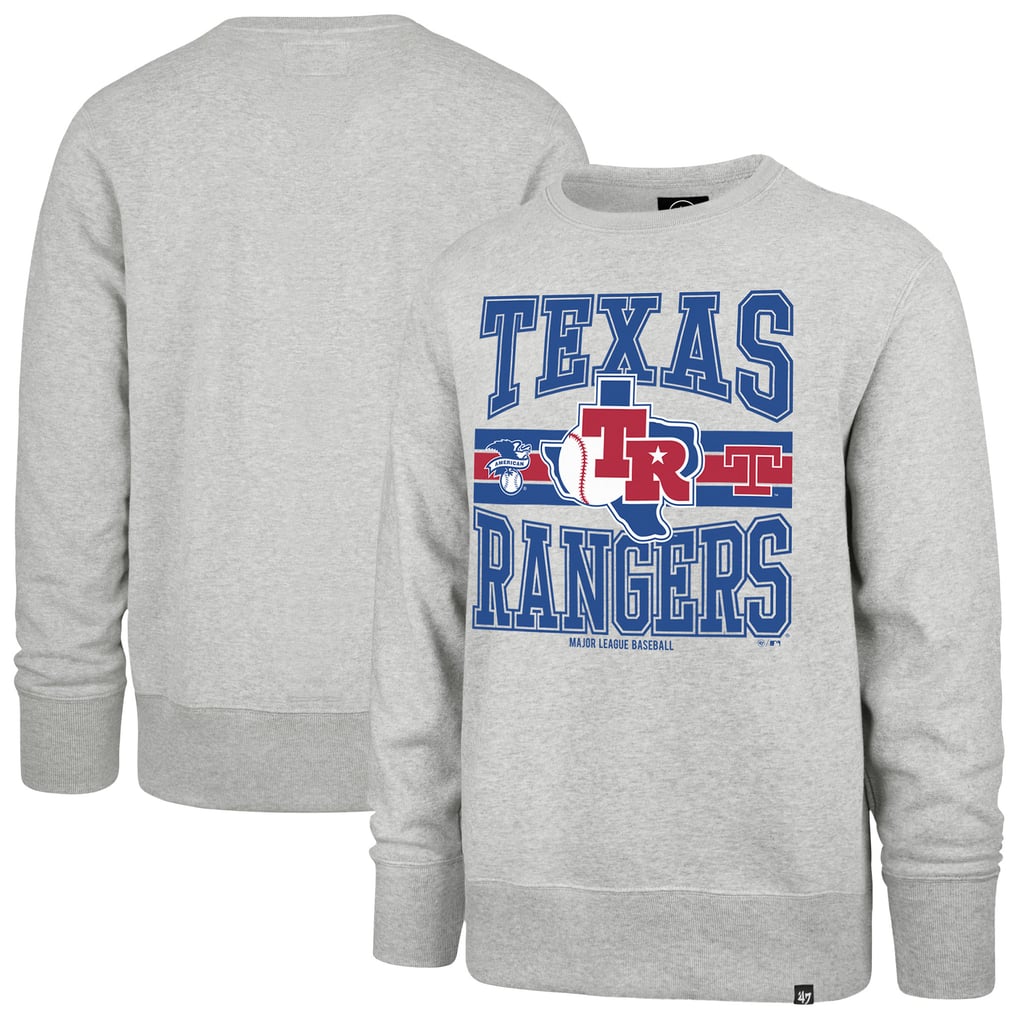  Texas Rangers '47 Letters Headline Pullover Sweatshirt - Gray