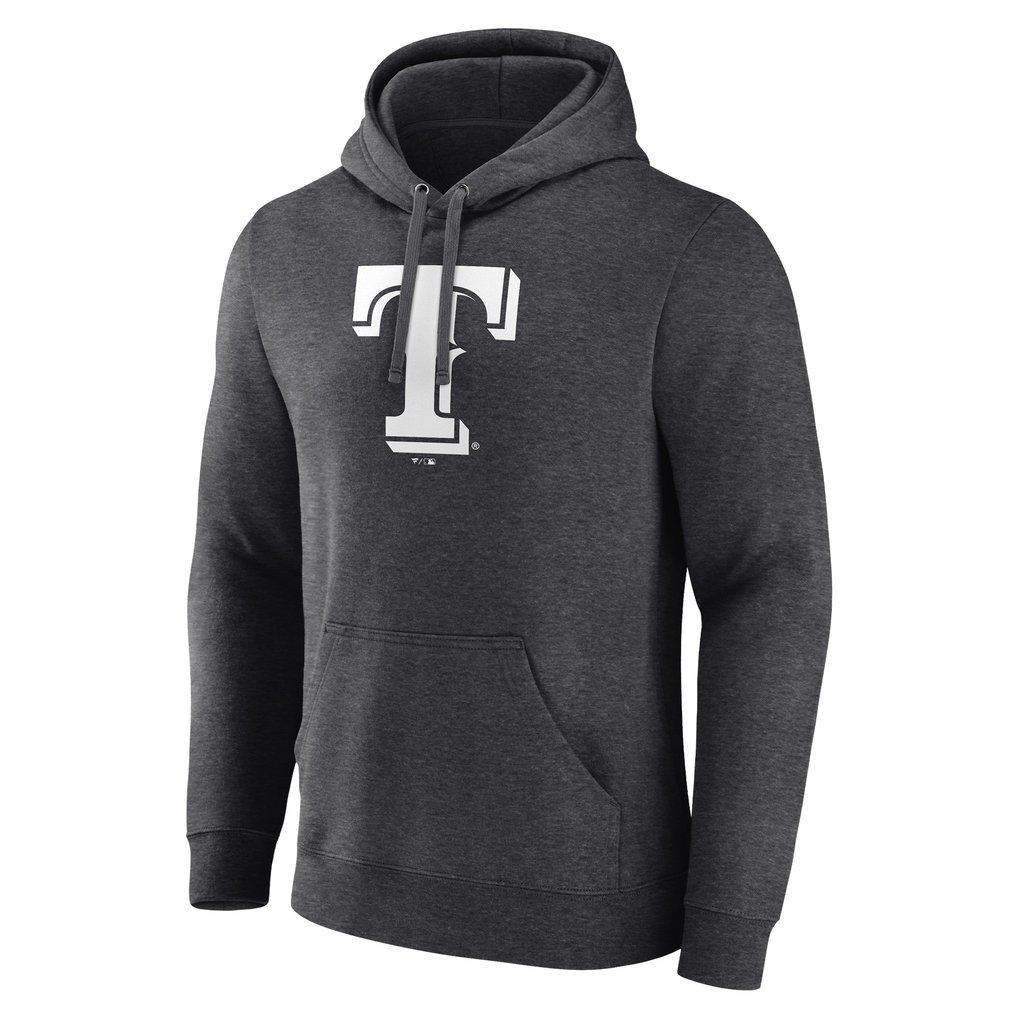 Texas Rangers Personalized Monochrome Name & Number Pullover Hoodie - Charcoal