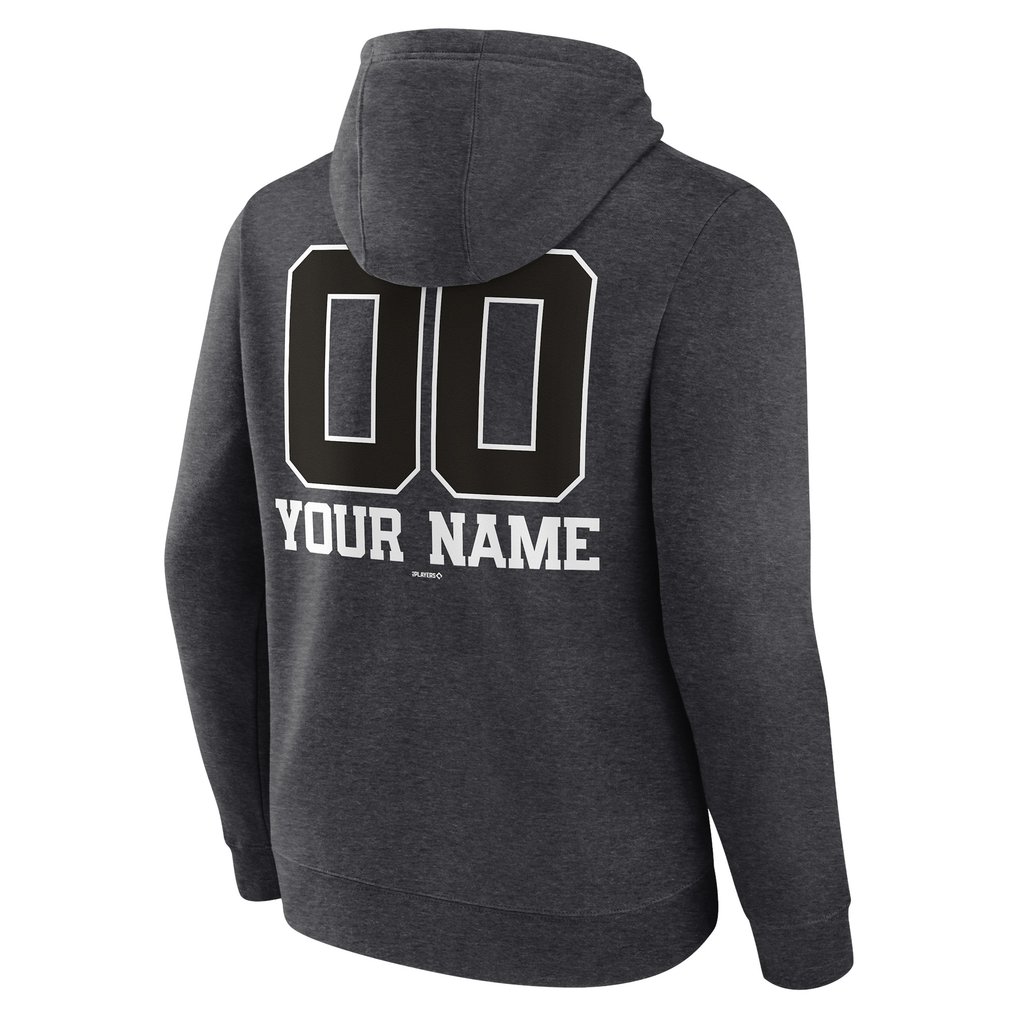 Texas Rangers Personalized Monochrome Name & Number Pullover Hoodie - Charcoal