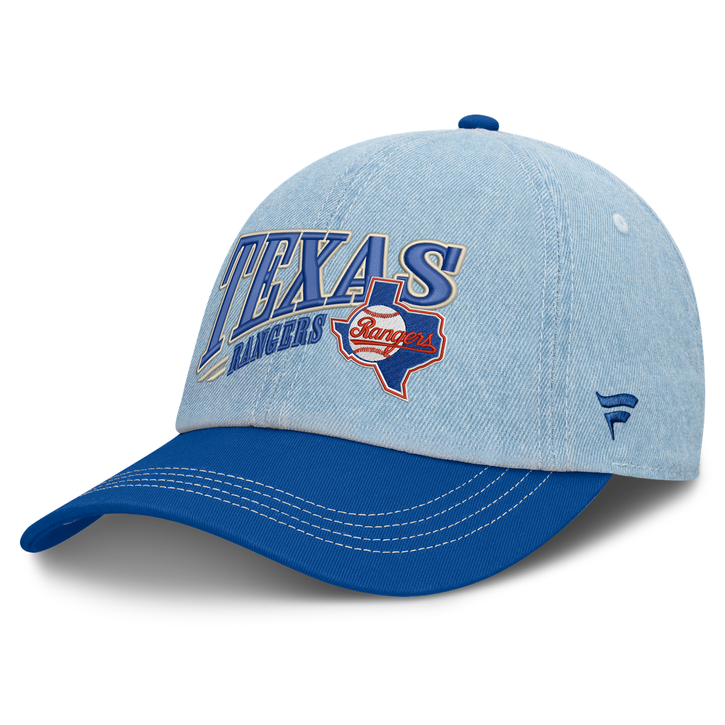  Texas Rangers Fanatics Retire Adjustable Hat - Denim