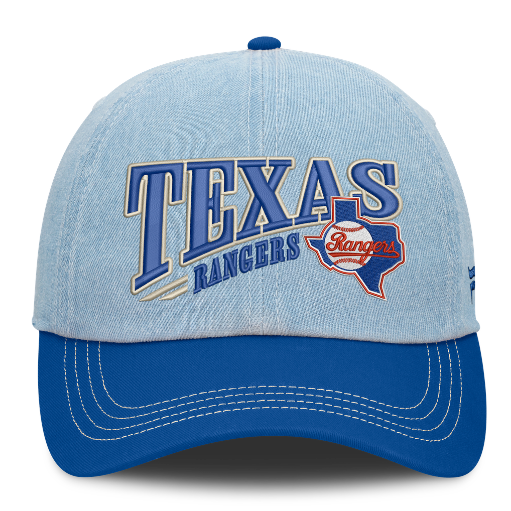  Texas Rangers Fanatics Retire Adjustable Hat - Denim