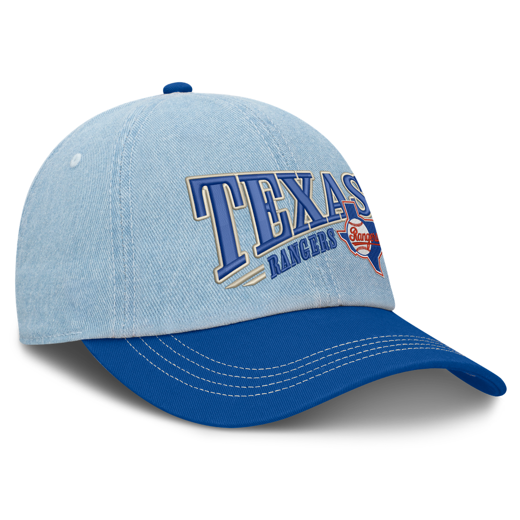  Texas Rangers Fanatics Retire Adjustable Hat - Denim