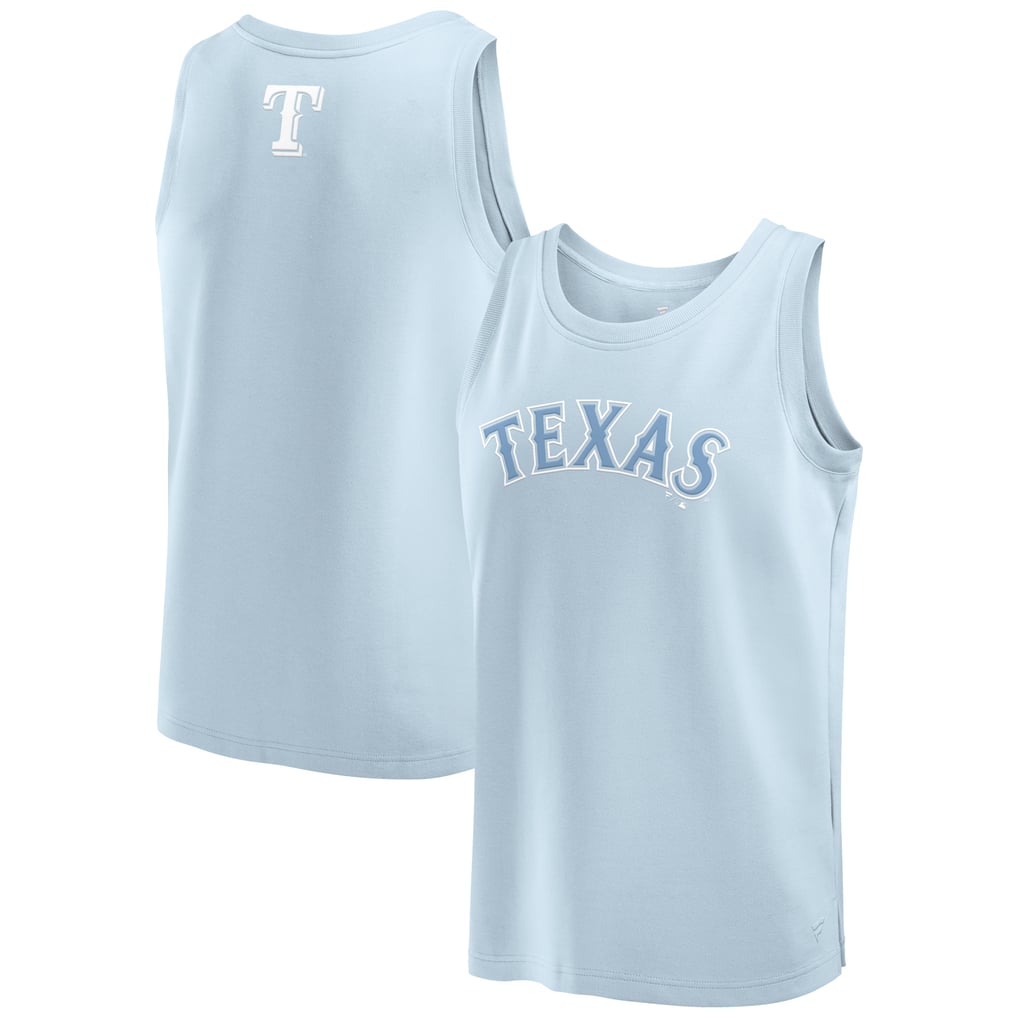 Texas Rangers Fanatics Elements Tank Top - Light Blue