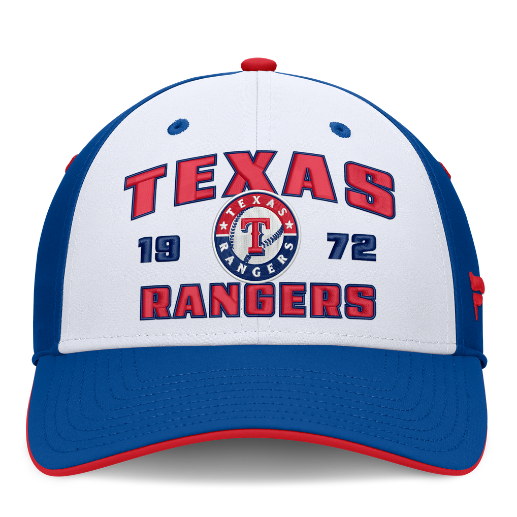 Texas Rangers Fanatics Jammed Structured Flex Hat - Royal/White