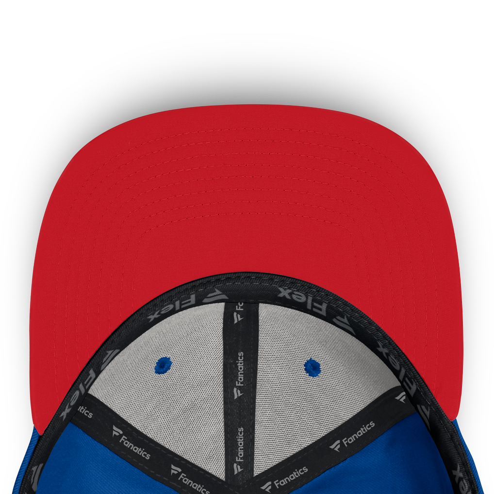 Texas Rangers Fanatics Jammed Structured Flex Hat - Royal/White
