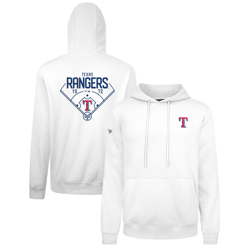 Texas Rangers Levelwear Podium Primary Pullover Hoodie - White