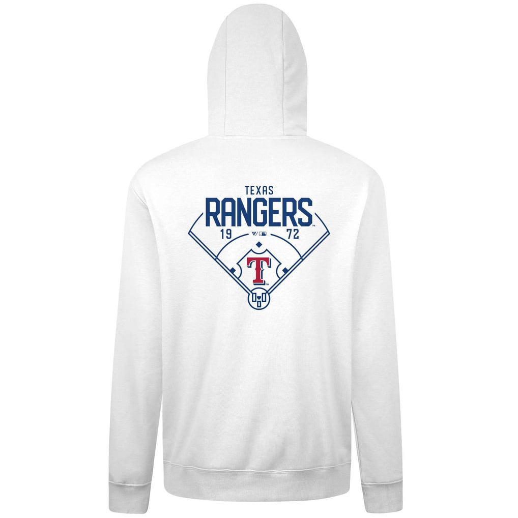 Texas Rangers Levelwear Podium Primary Pullover Hoodie - White