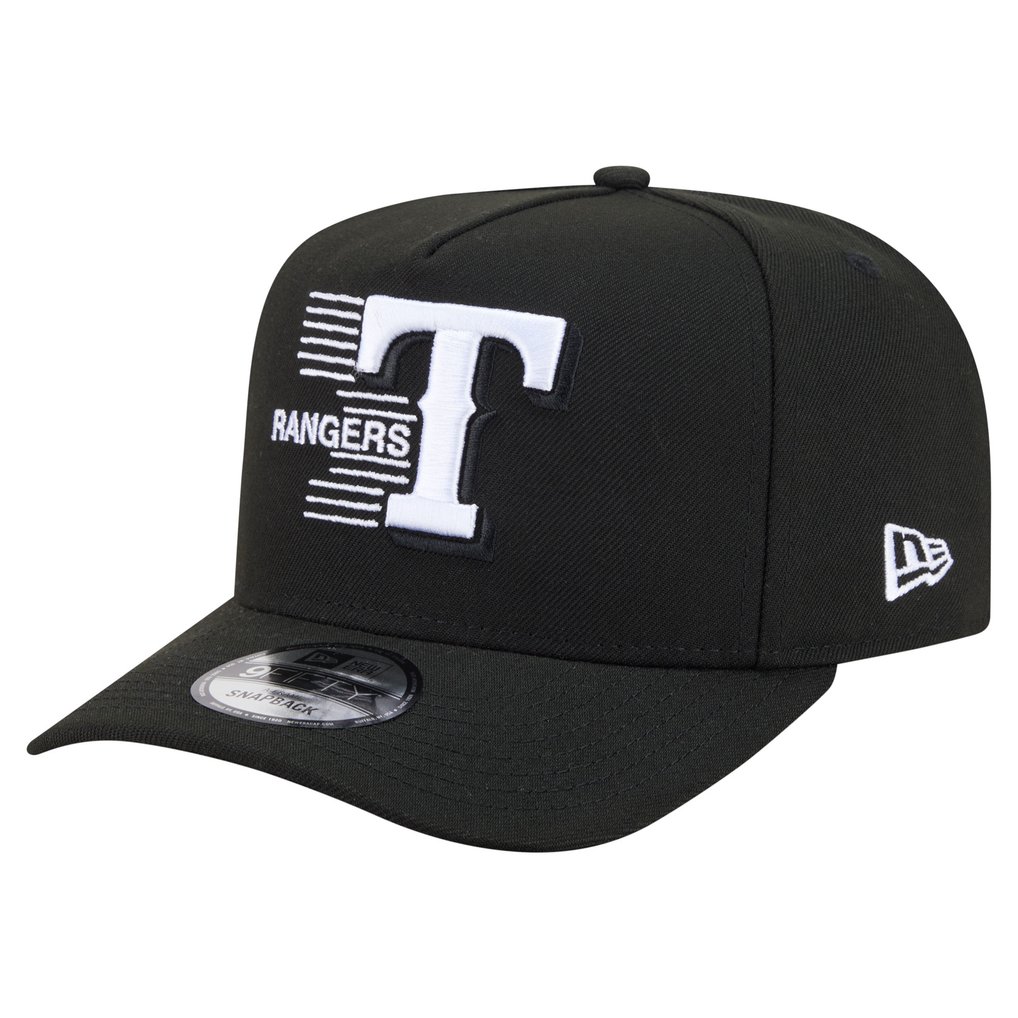  Texas Rangers New Era Motion A-Frame 9FIFTY Snapback Hat - Black