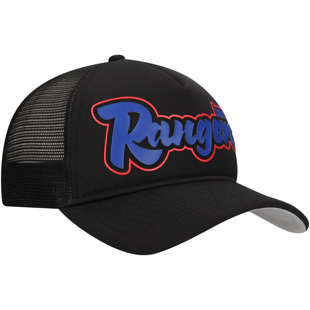 Texas Rangers New Era Retro Bold A-Frame Trucker 9FORTY Adjustable Hat - Black