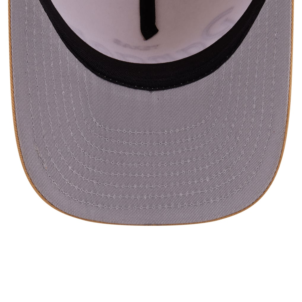  Texas Rangers New Era Herringbone 9FIFTY A-Frame Snapback Hat - Cream
