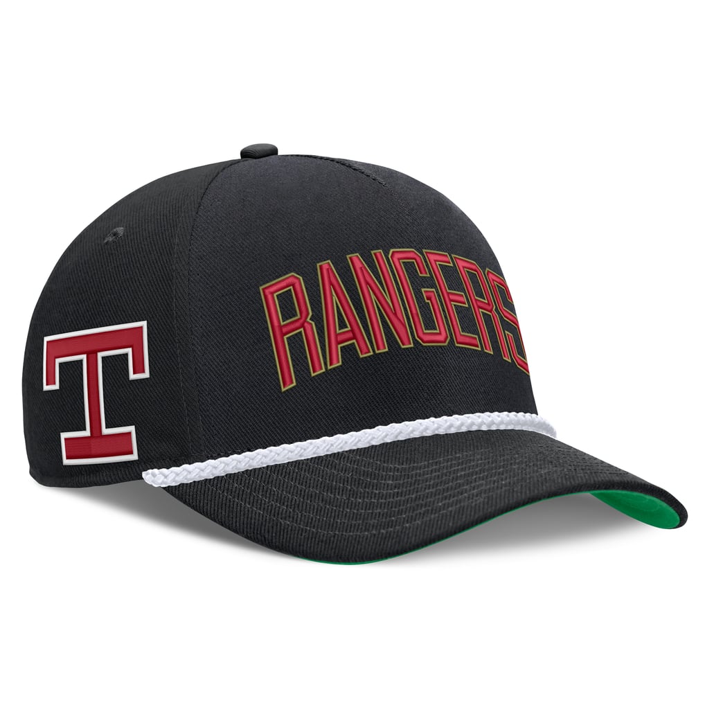 Texas Rangers Nike Cooperstown Collection Rise Adjustable Hat - Black