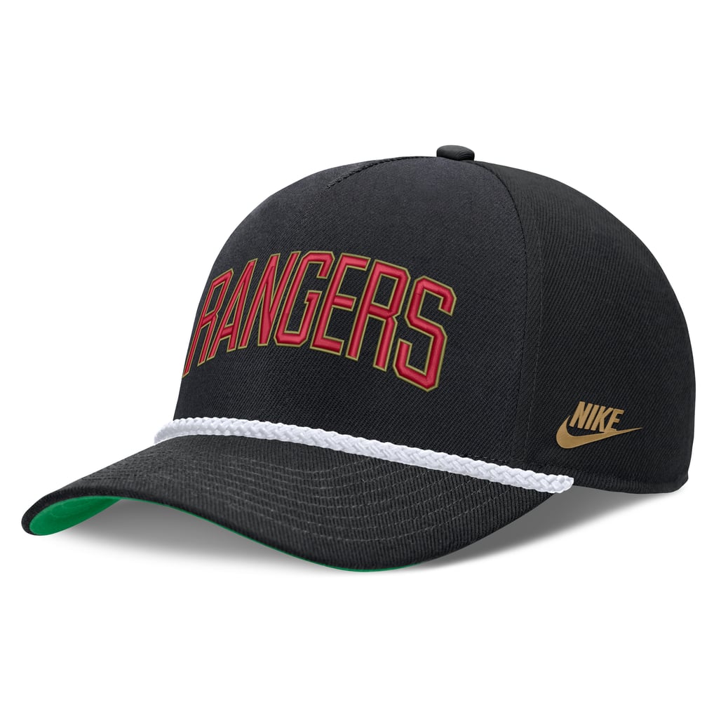 Texas Rangers Nike Cooperstown Collection Rise Adjustable Hat - Black