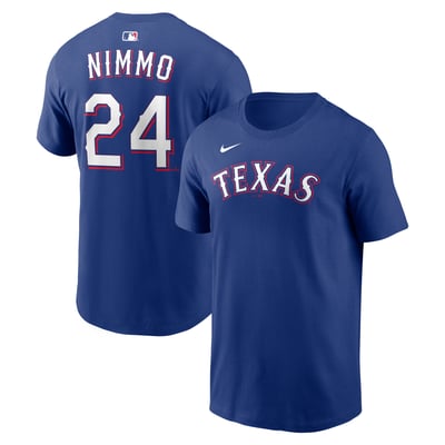 Brandon Nimmo Texas Rangers Nike Name & Number T-Shirt - Royal
