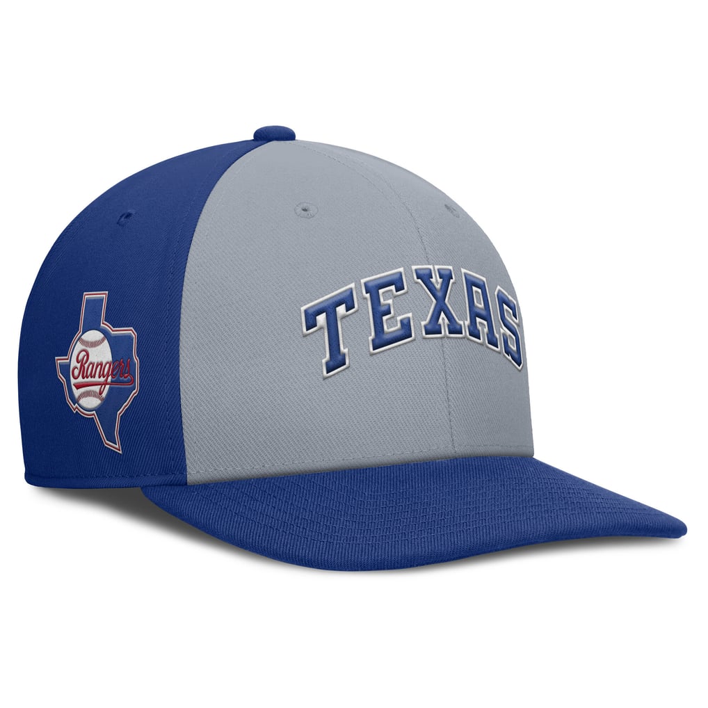 Texas Rangers Nike Pro Performance Snapback Hat - Gray/Royal