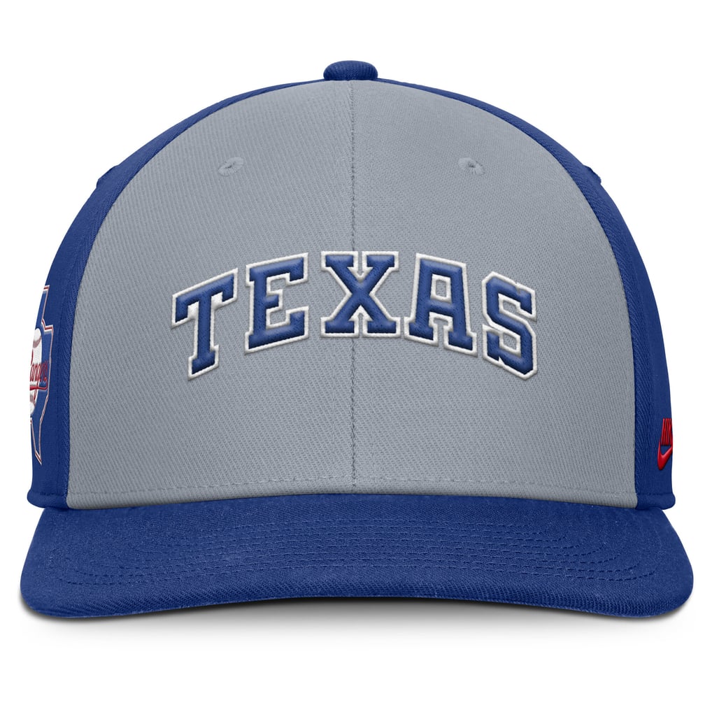 Texas Rangers Nike Pro Performance Snapback Hat - Gray/Royal
