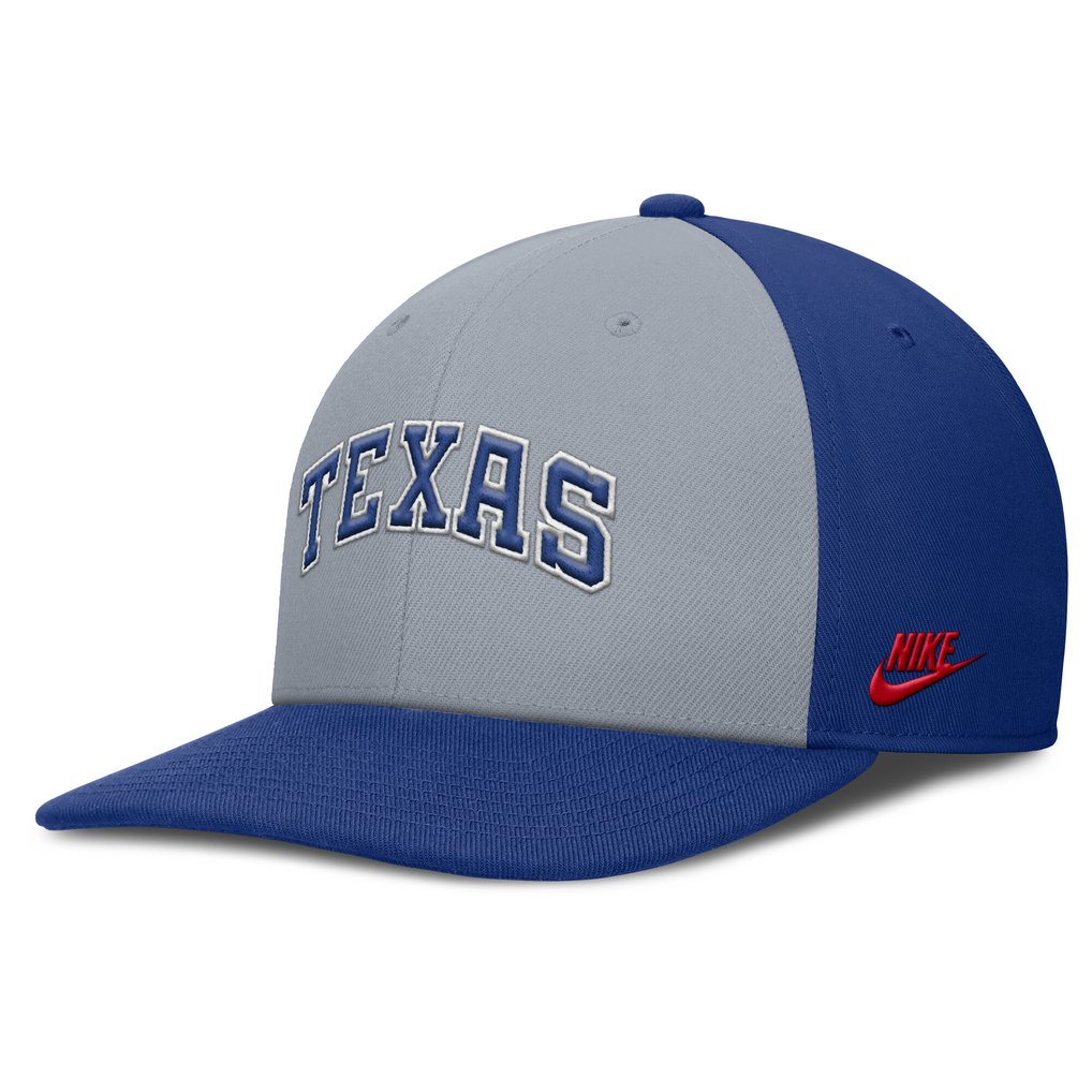 Texas Rangers Nike Pro Performance Snapback Hat - Gray/Royal