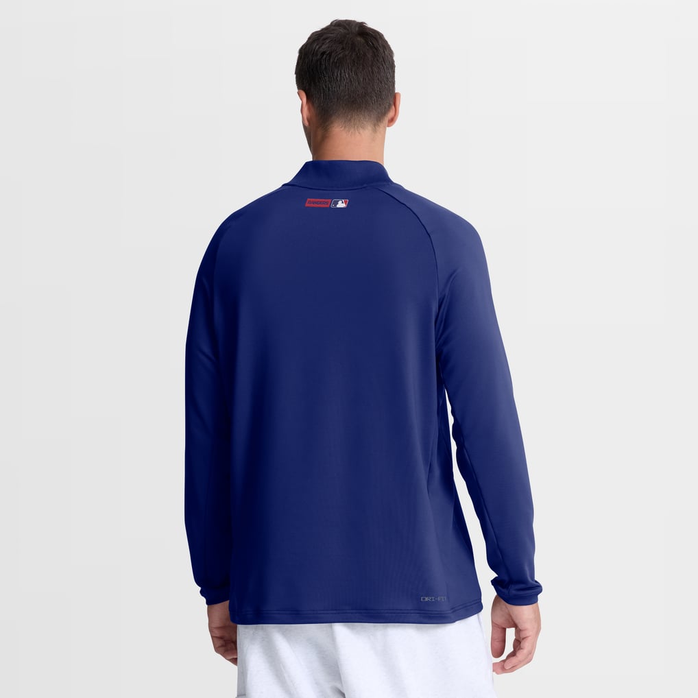Texas Rangers Nike Authentic Collection Dri-FIT Raglan Half-Zip Pullover - Royal