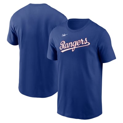 Texas Rangers Nike Cooperstown Collection Wordmark T-Shirt - Royal