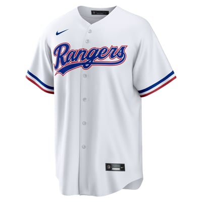 Texas Rangers Nike Home Replica Team Jersey - White