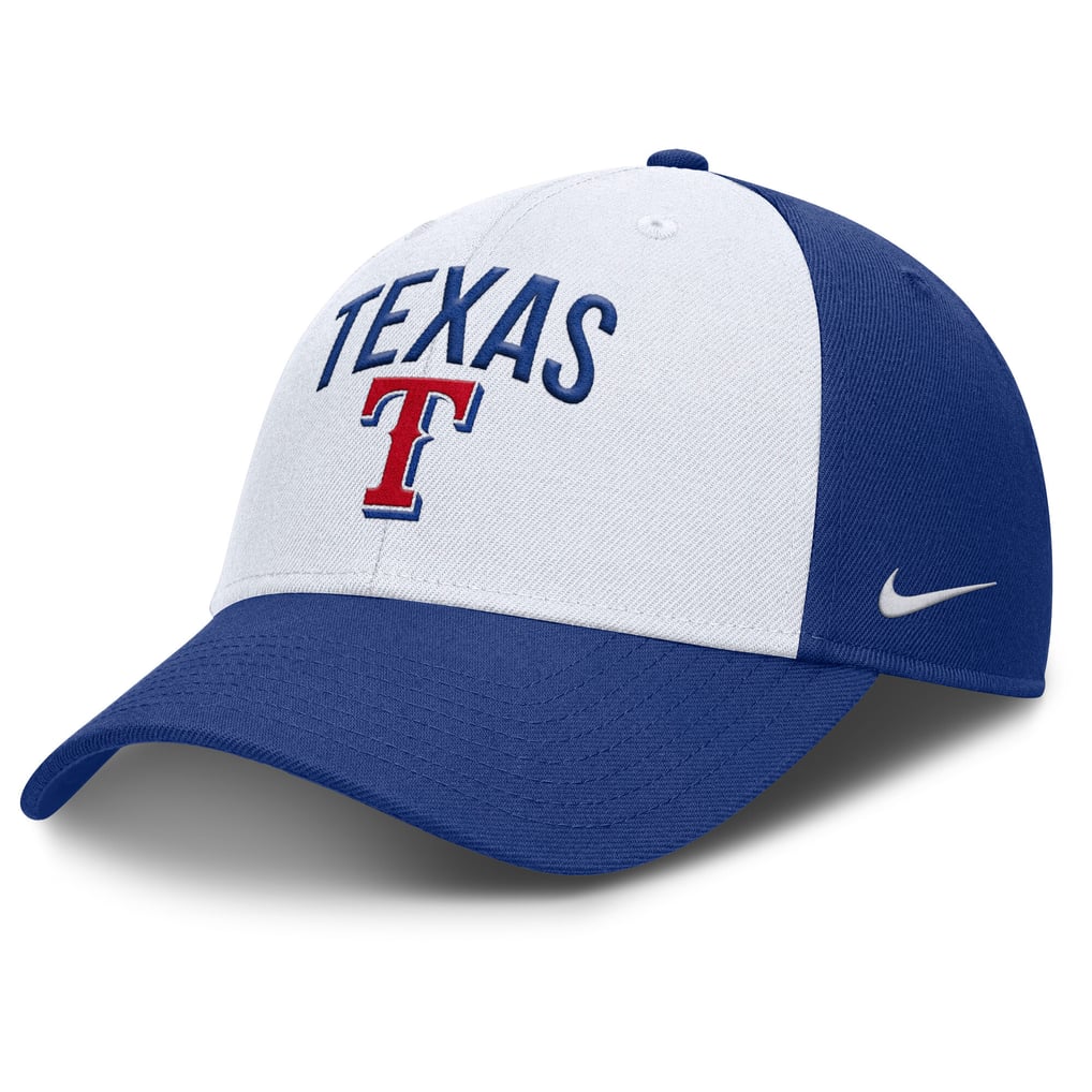 Texas Rangers Nike Club Performance Adjustable Hat - White/Royal