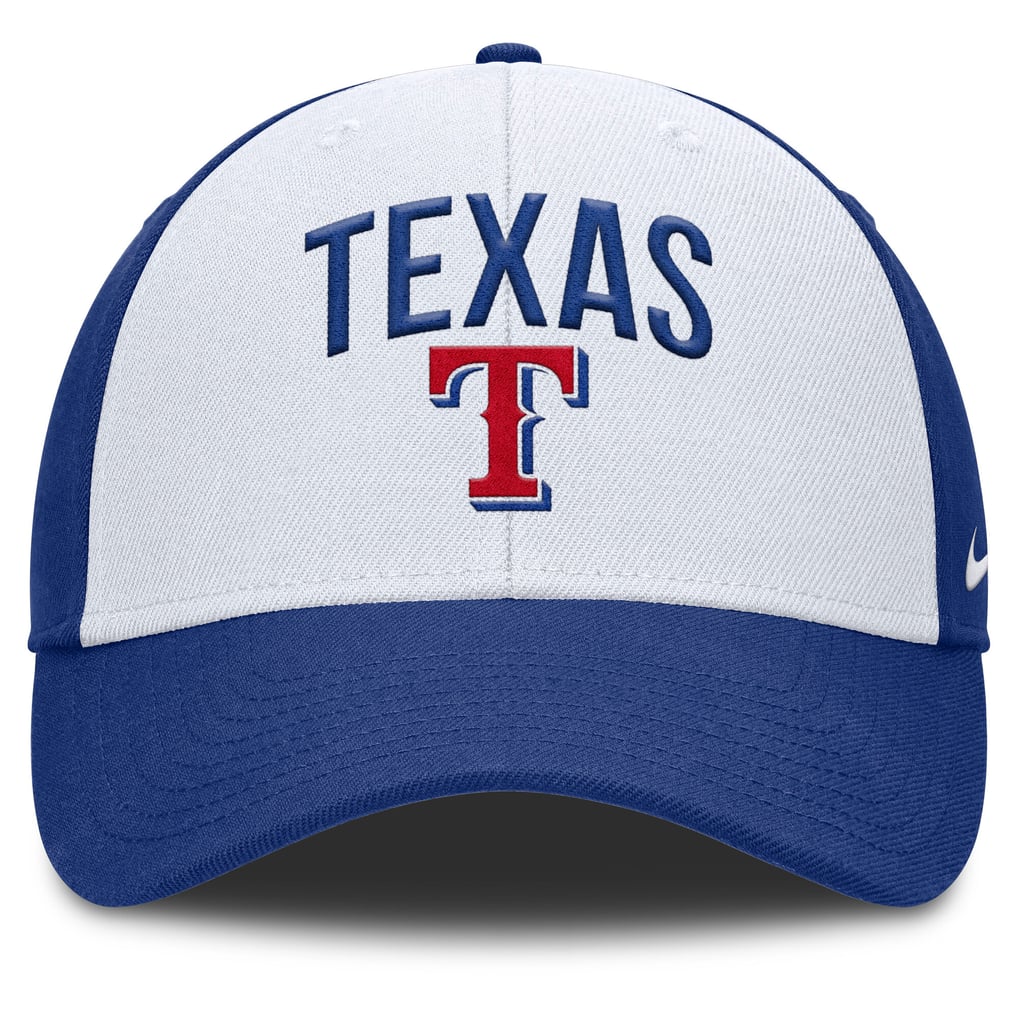 Texas Rangers Nike Club Performance Adjustable Hat - White/Royal
