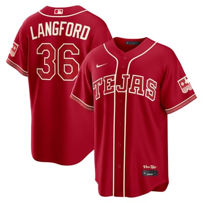 Wyatt Langford Texas Rangers Nike 2026 City Connect Stadium Jersey - Red