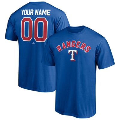 Texas Rangers Personalized Team Winning Streak Name & Number T-Shirt - Royal