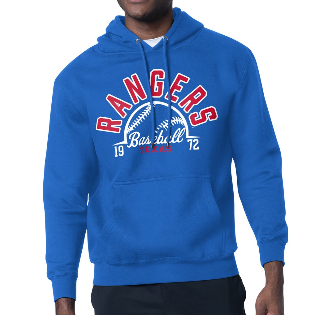  Texas Rangers Starter Half Ball Team Graphic Pullover Hoodie - Royal