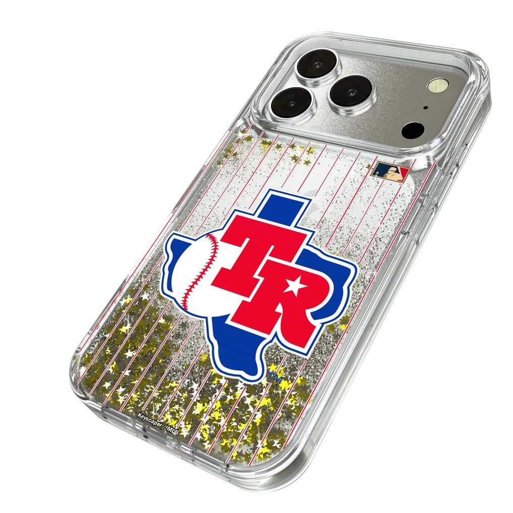 Texas Rangers 1981-1983 Cooperstown Pinstripe iPhone Glitter Case
