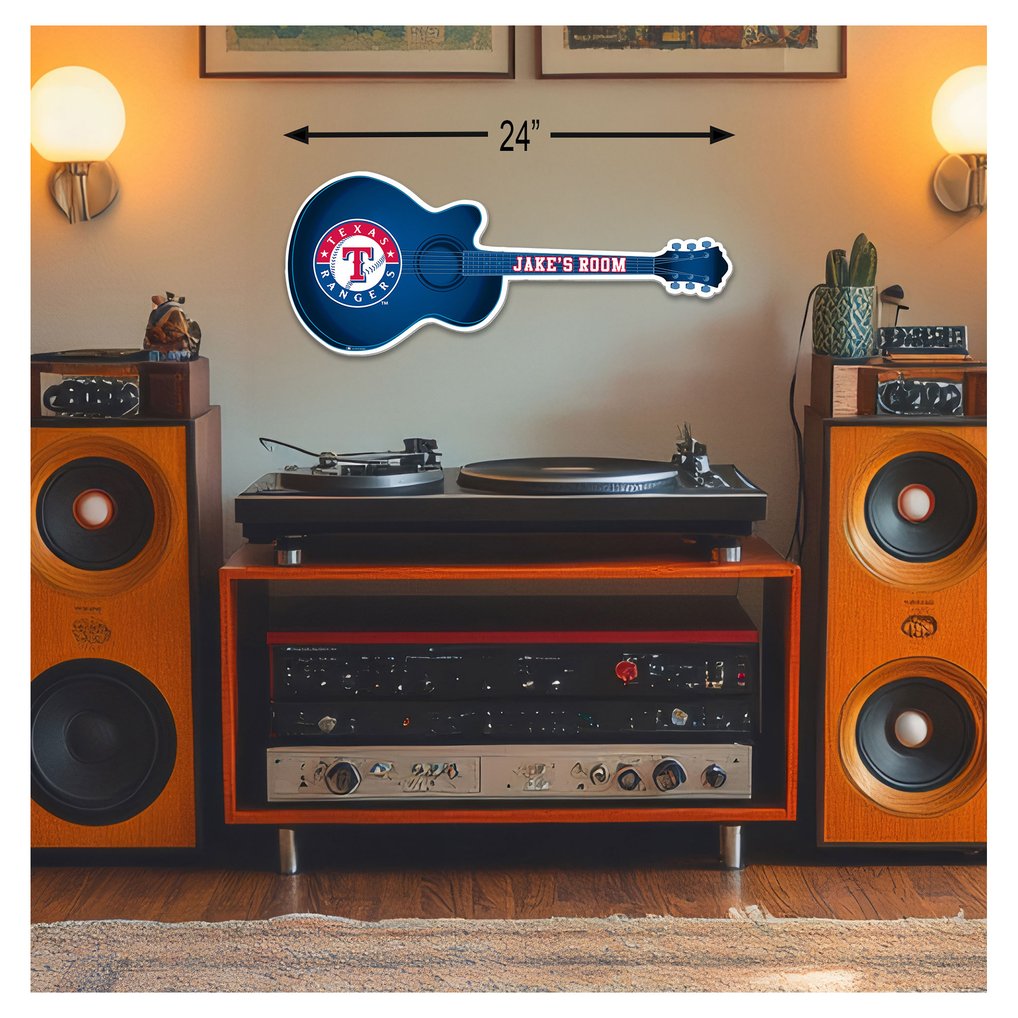 Texas Rangers 24" Customizable Guitar Sign