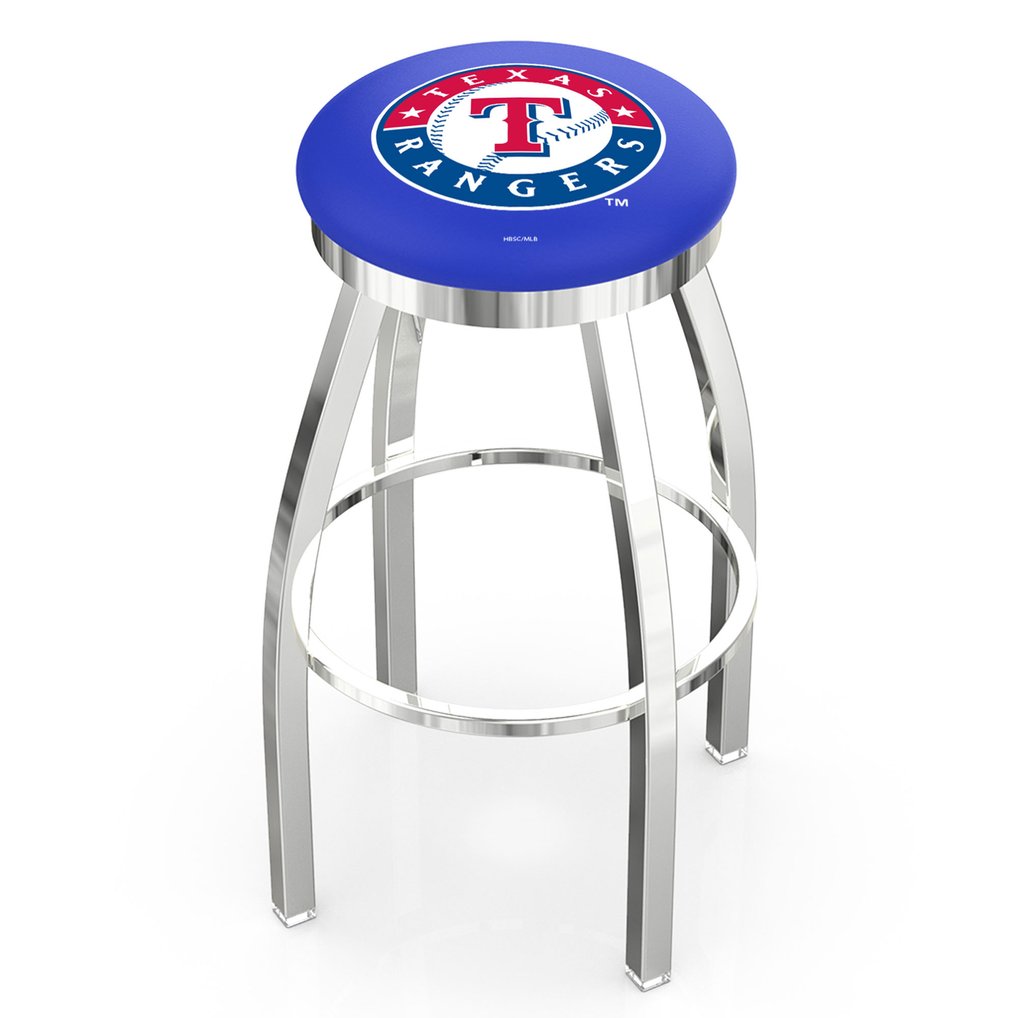 Texas Rangers 25" Chrome Swivel Counter Stool