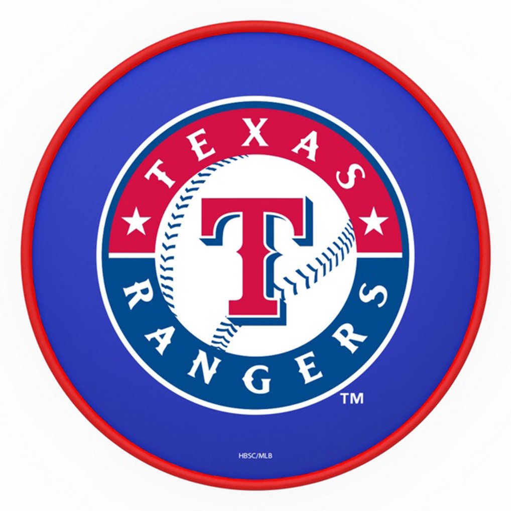 Texas Rangers 25" Double Ring Chrome Swivel Counter Stool