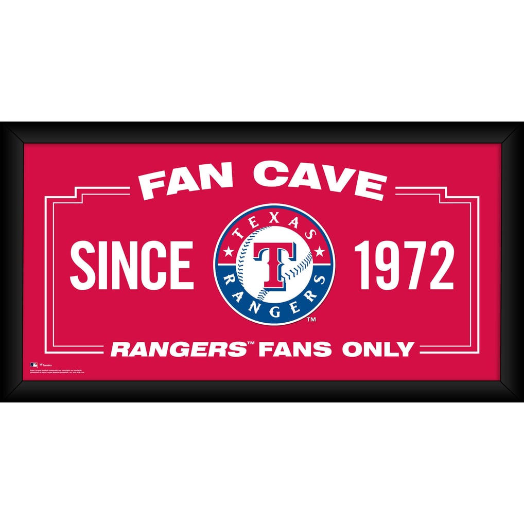 Texas Rangers Fanatics Authentic Framed 10" x 20" Fan Cave Collage