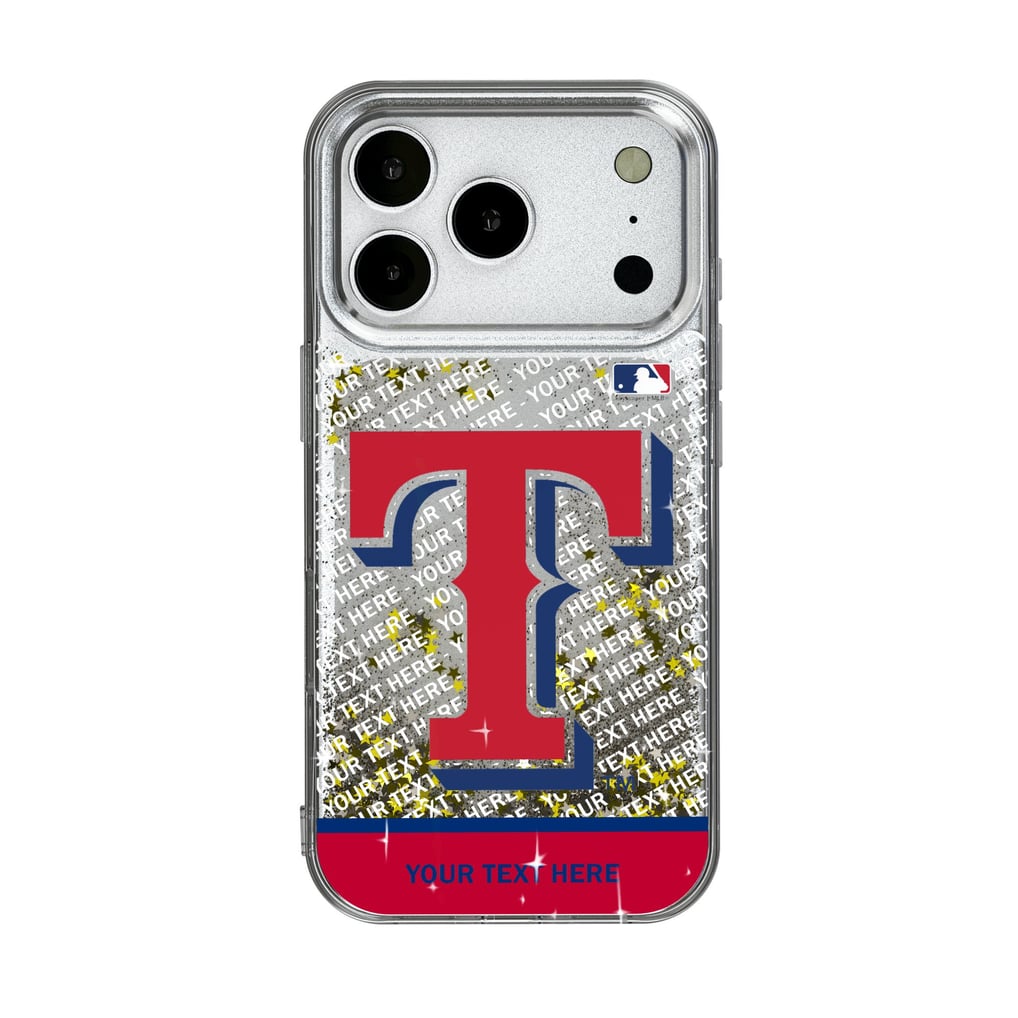 Texas Rangers iPhone Personalized Glitter Case