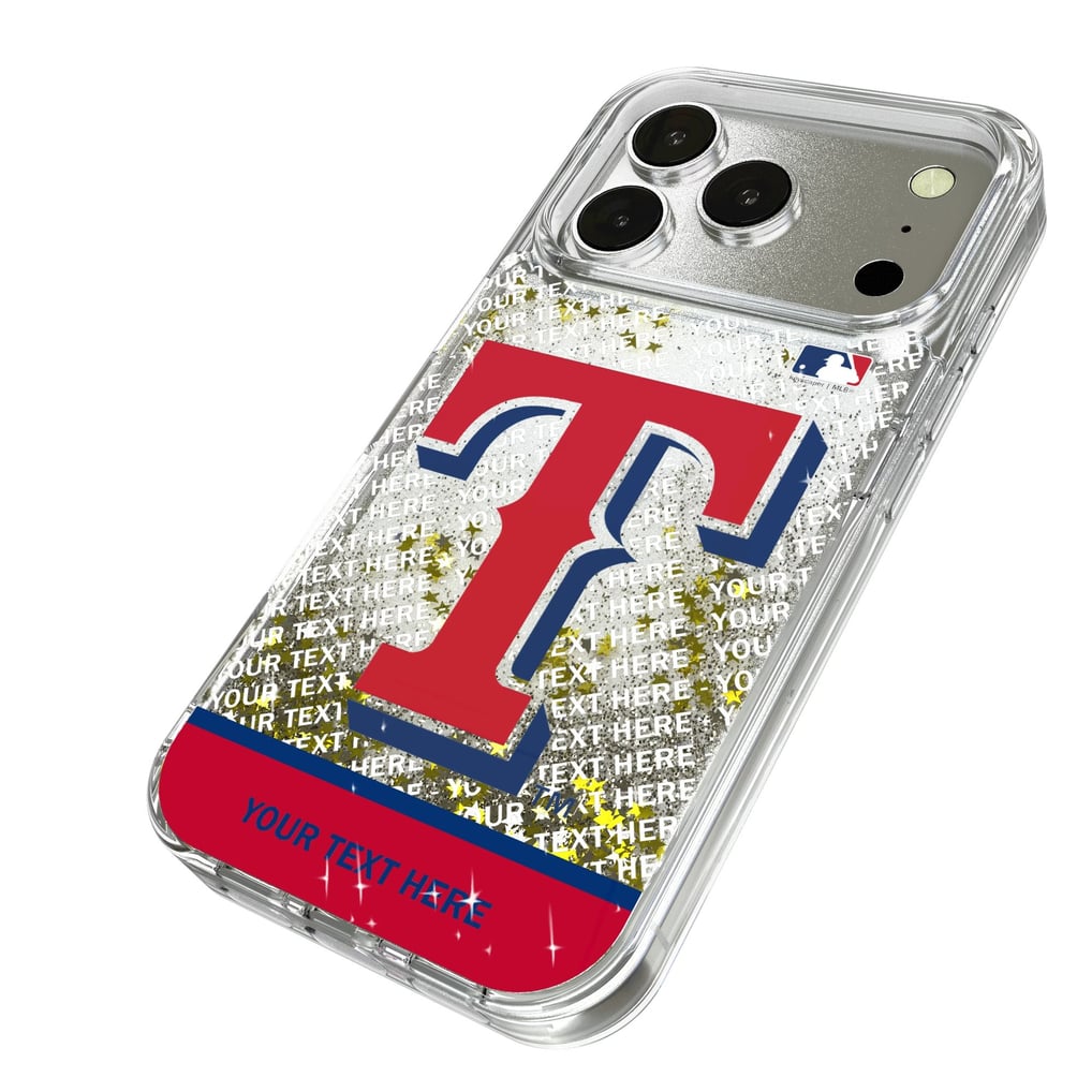 Texas Rangers iPhone Personalized Glitter Case