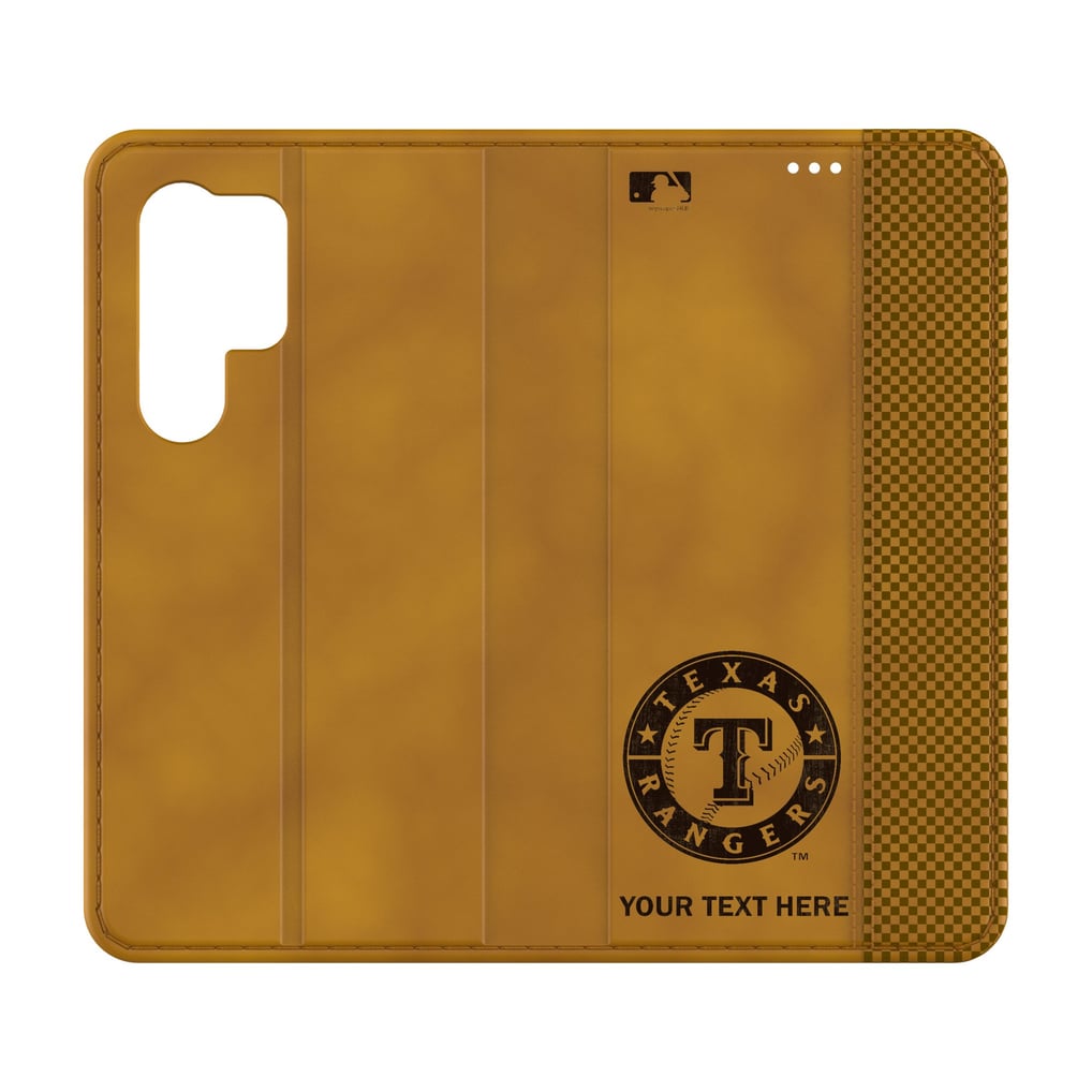 Texas Rangers Personalized Burn Design Galaxy Folio Case