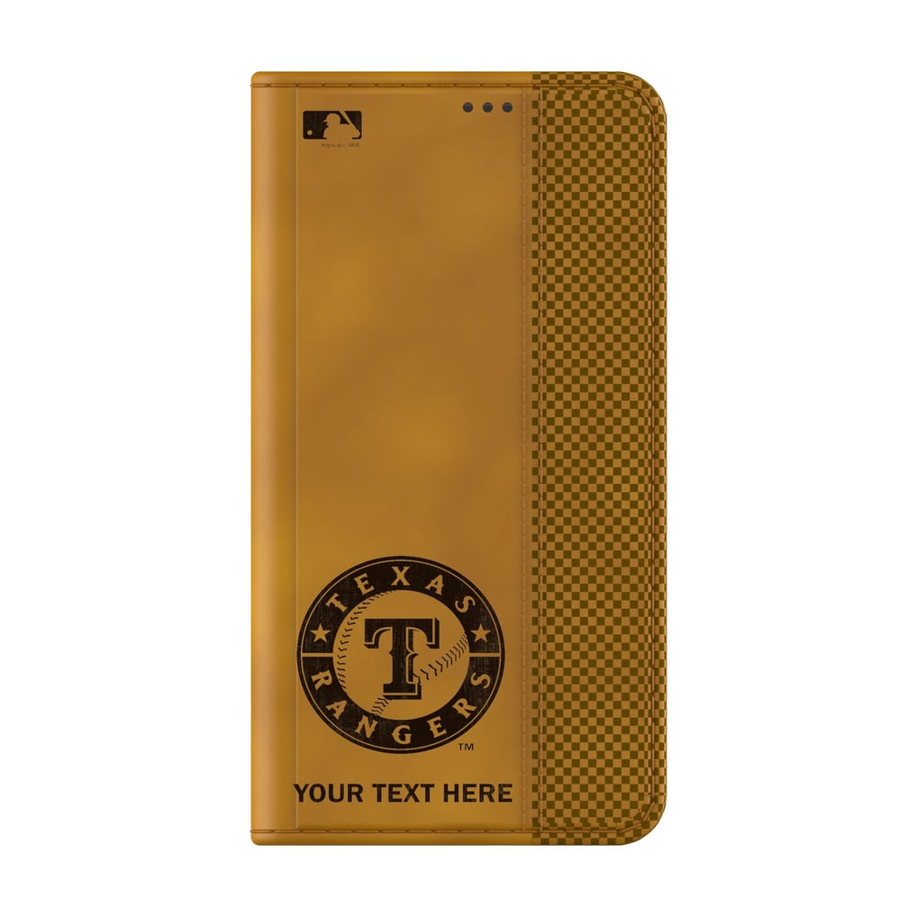 Texas Rangers Personalized Burn Design Galaxy Folio Case