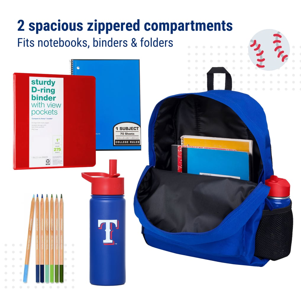  Texas Rangers Wildkin Lunch Box & Backpack 2-Piece Set