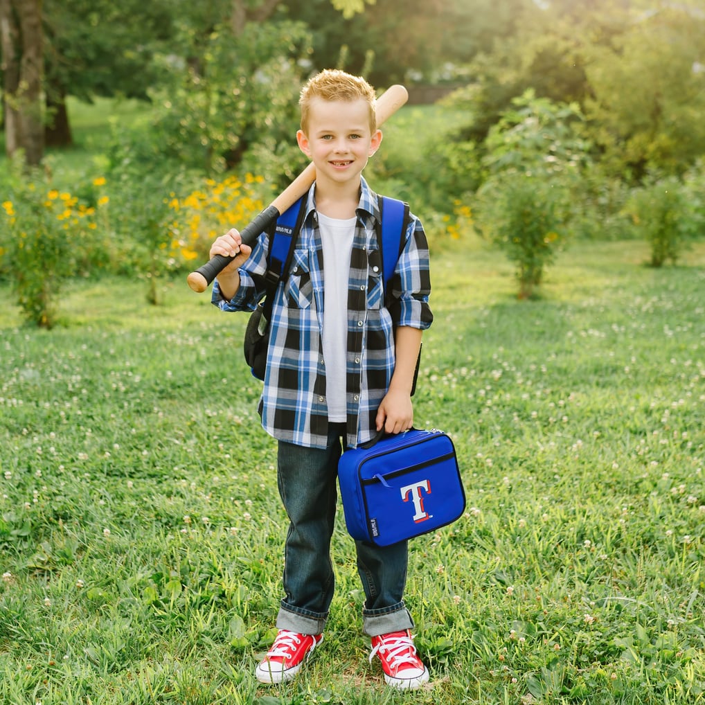  Texas Rangers Wildkin Lunch Box & Backpack 2-Piece Set