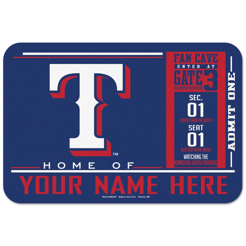 Texas Rangers WinCraft 20'' x 30'' Personalized Floor Mat