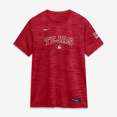 Texas Rangers Nike Women's 2026 City Connect Authentic Collection Velocity Dri-FIT T-Shirt - Red